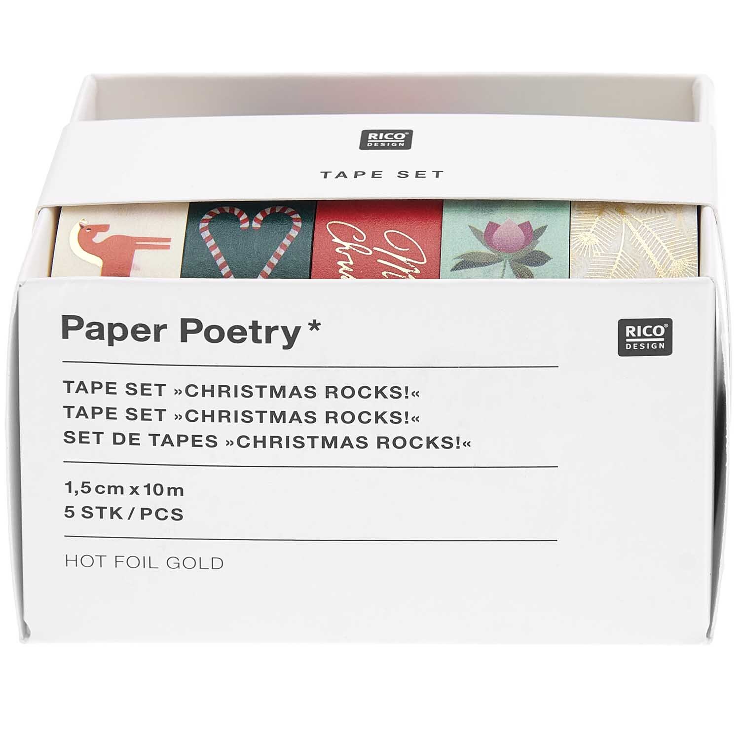 Paper Poetry Tape Set Figuren 1,5cm 10m 5-teilig von Rico Design