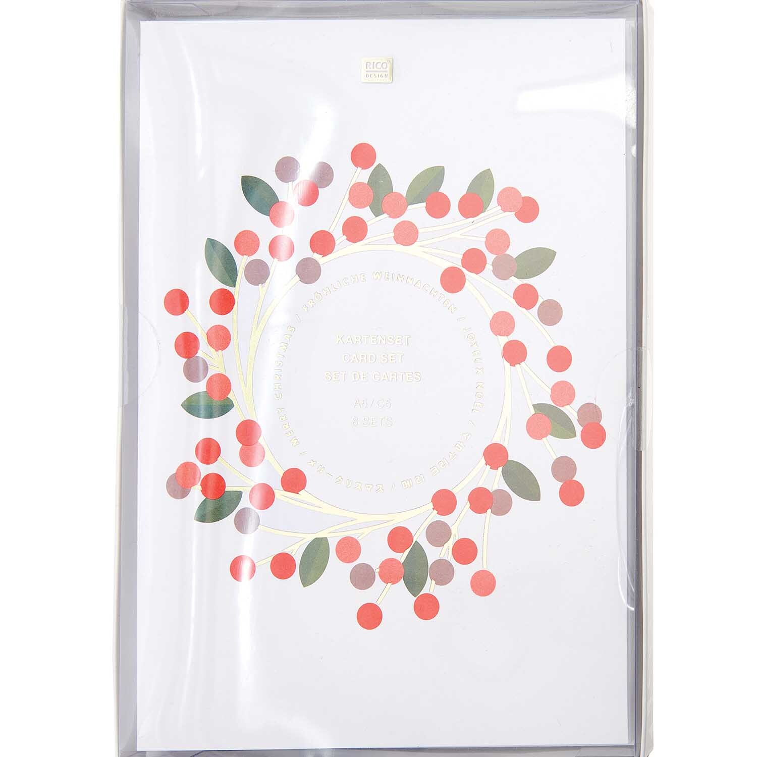 Paper Poetry Kartenset Kranz A5 16-teilig von Rico Design