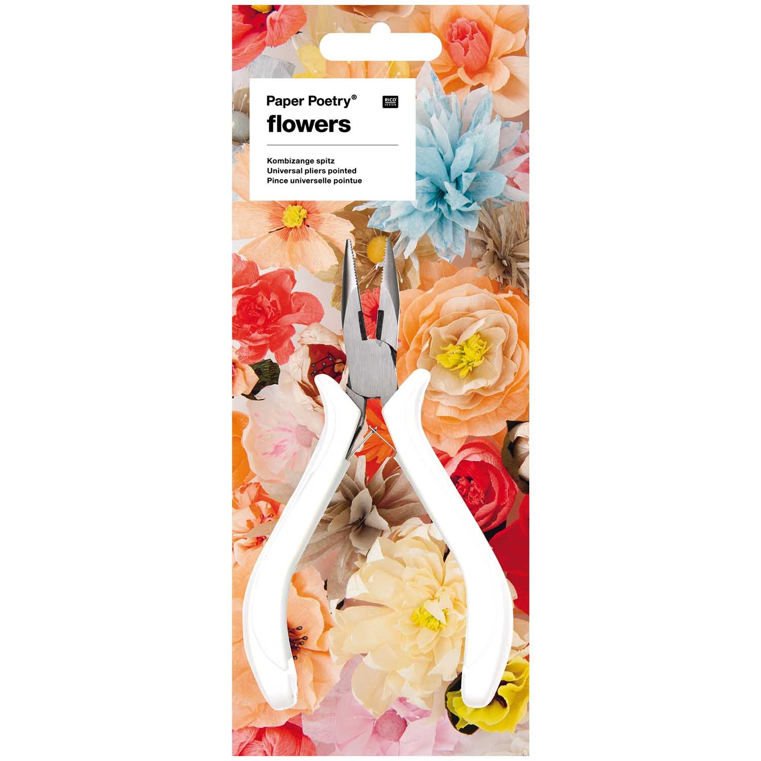Paper Poetry Zange spitz weiß 13cm von Rico Design