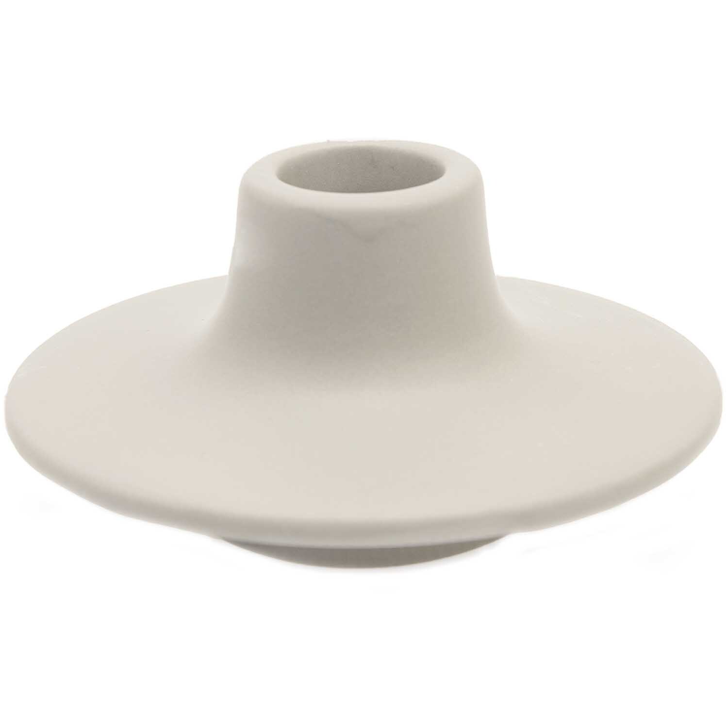 Keramikkerzenhalter 9x9x4,8cm in elegantem Creme von Rico Design. Schlichtes, modernes Design für stilvolle Dekoration.