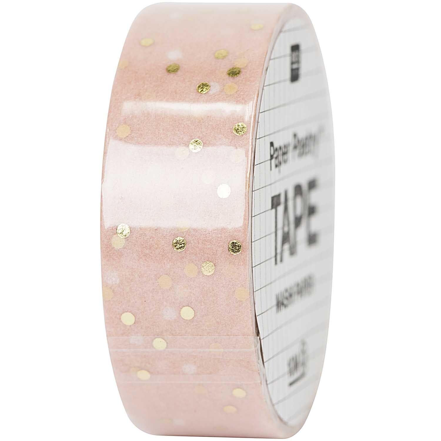 Paper Poetry Tape Punkte puder-gold 1,5cm 10m von Rico Design