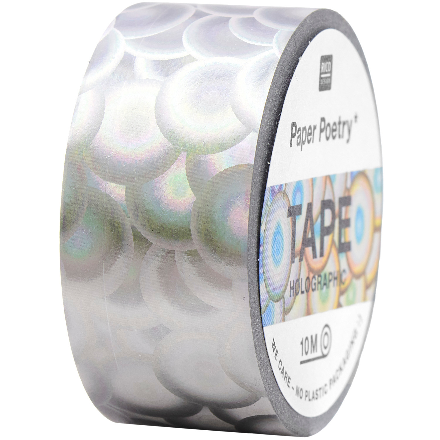 Paper Poetry Tape Bubbly Silber 2cmx10m von Rico Design