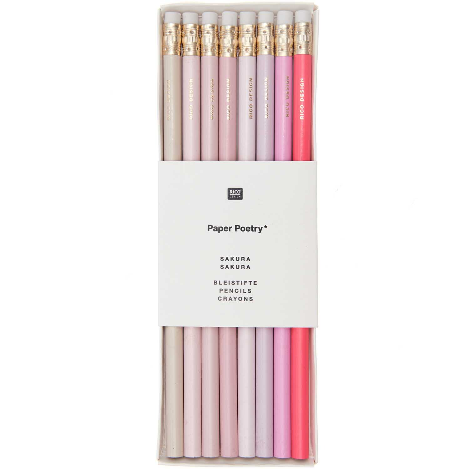 Paper Poetry Bleistifte All shades of Sakura 8er-Set von Rico Design