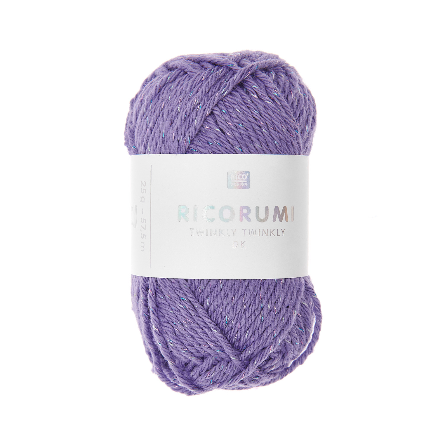 Ricorumi Twinkly Twinkly dk: Lila Garnknäuel von Rico Design, 25g, ideal für kreative Strickprojekte.