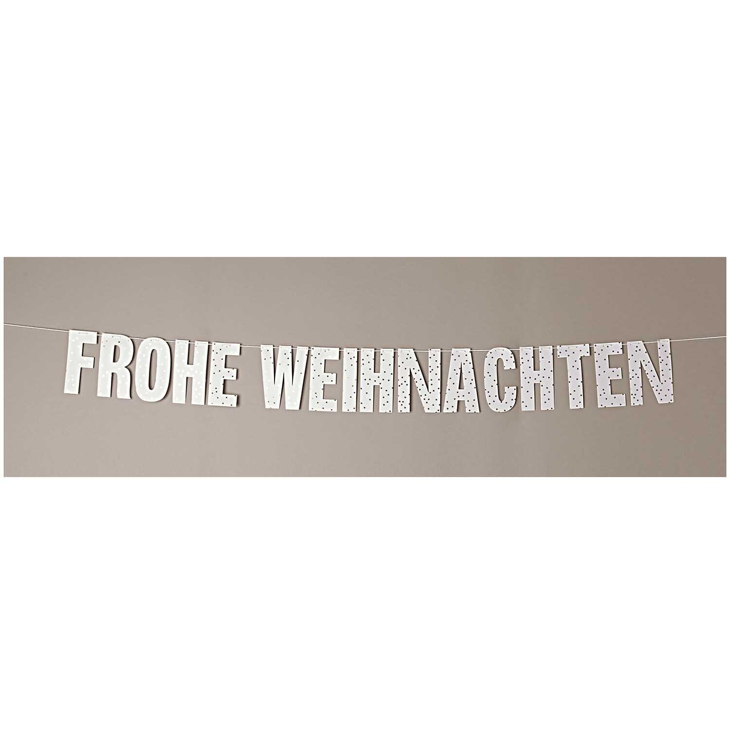 Paper Poetry Girlande Frohe Weihnachten 3m Hot Foil von Rico Design Paper Poetry Girlande Frohe Weihnachten 3m Hot Foil: Bunte Buchstabengirlande von Rico Design mit dem Schriftzug "Frohe Weihnachten".
