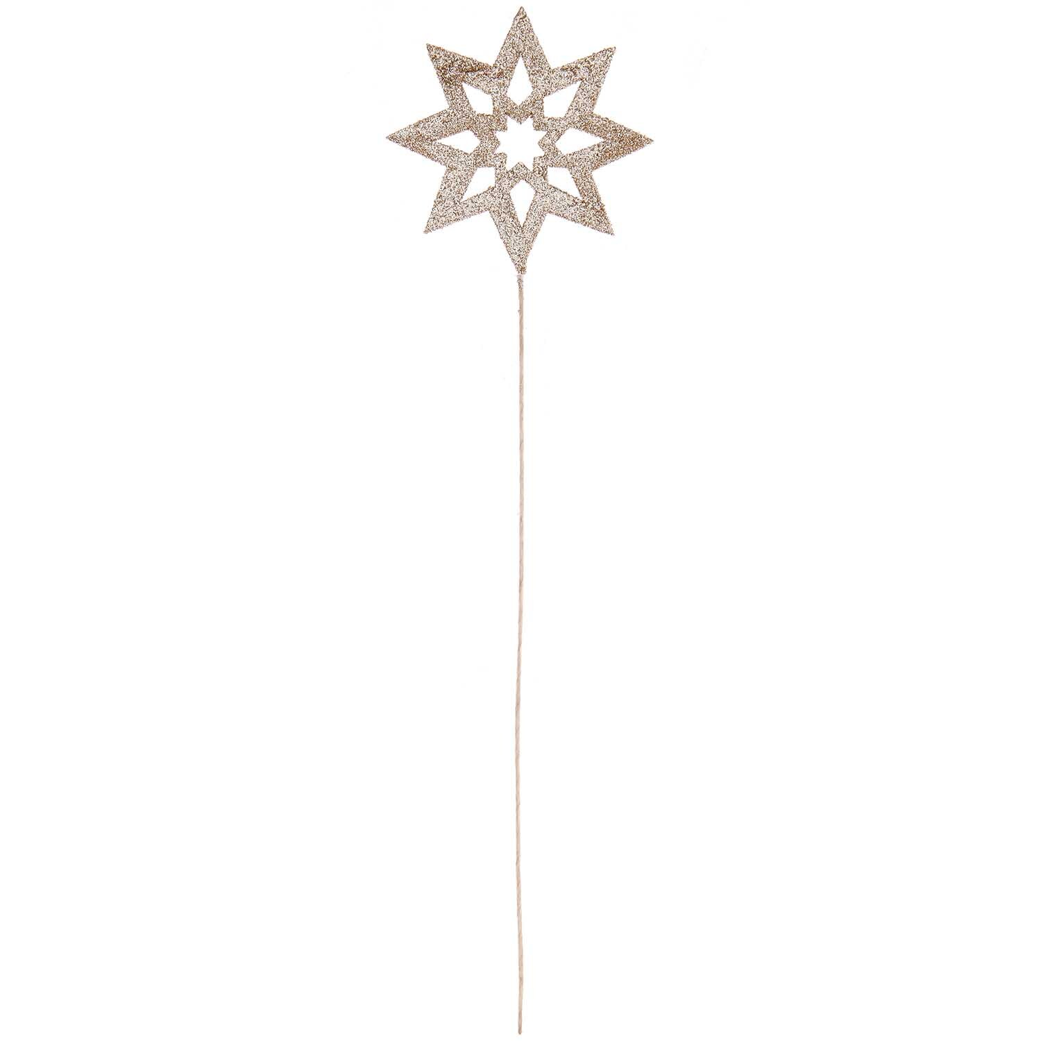 Glitter-Picker Stern 27x5cm Farbe Gold von Rico Design Glitter-Picker Stern 27x5cm von Rico Design in funkelndem Gold, ideal für festliche Dekorationen.