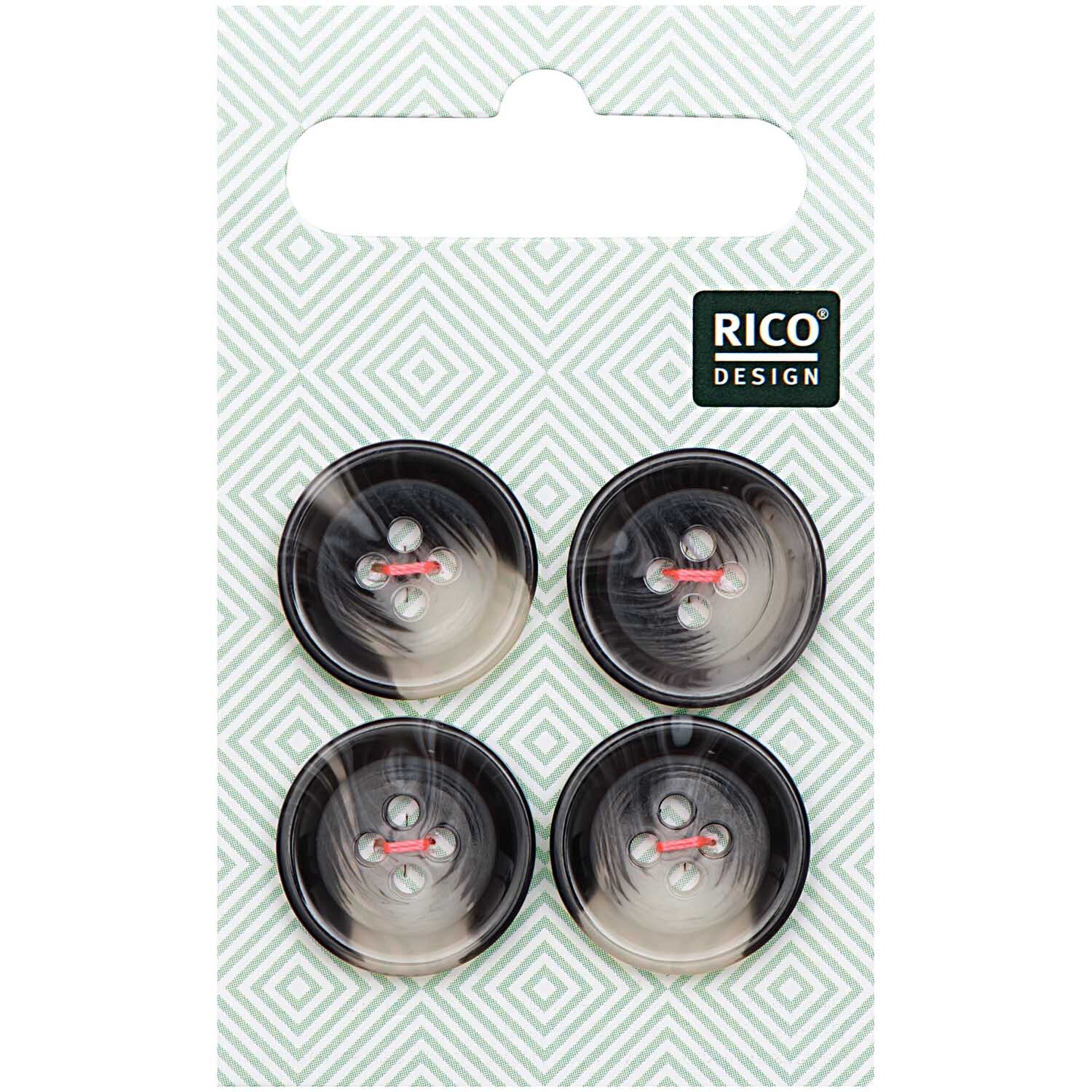 Button grey 1.7cm textured
