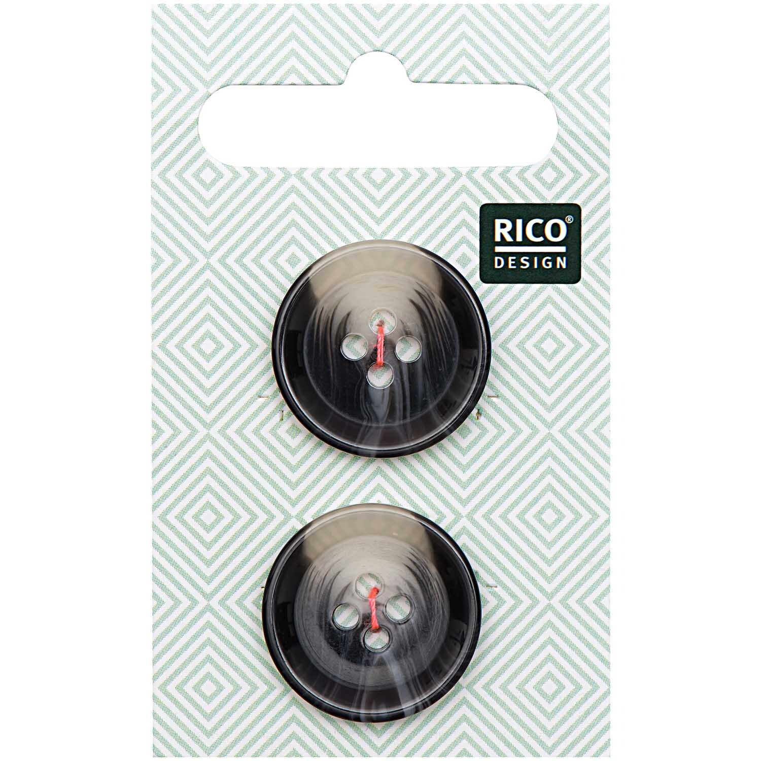 Button grey 2.2cm textured