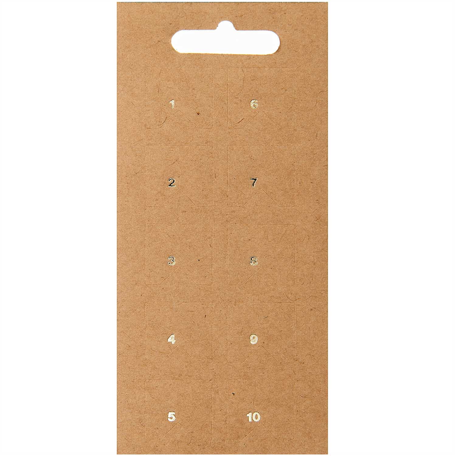 Paper Poetry Stickerbuch Register Kraftpapier mit 10 nummerierten Blättern von Rico Design.