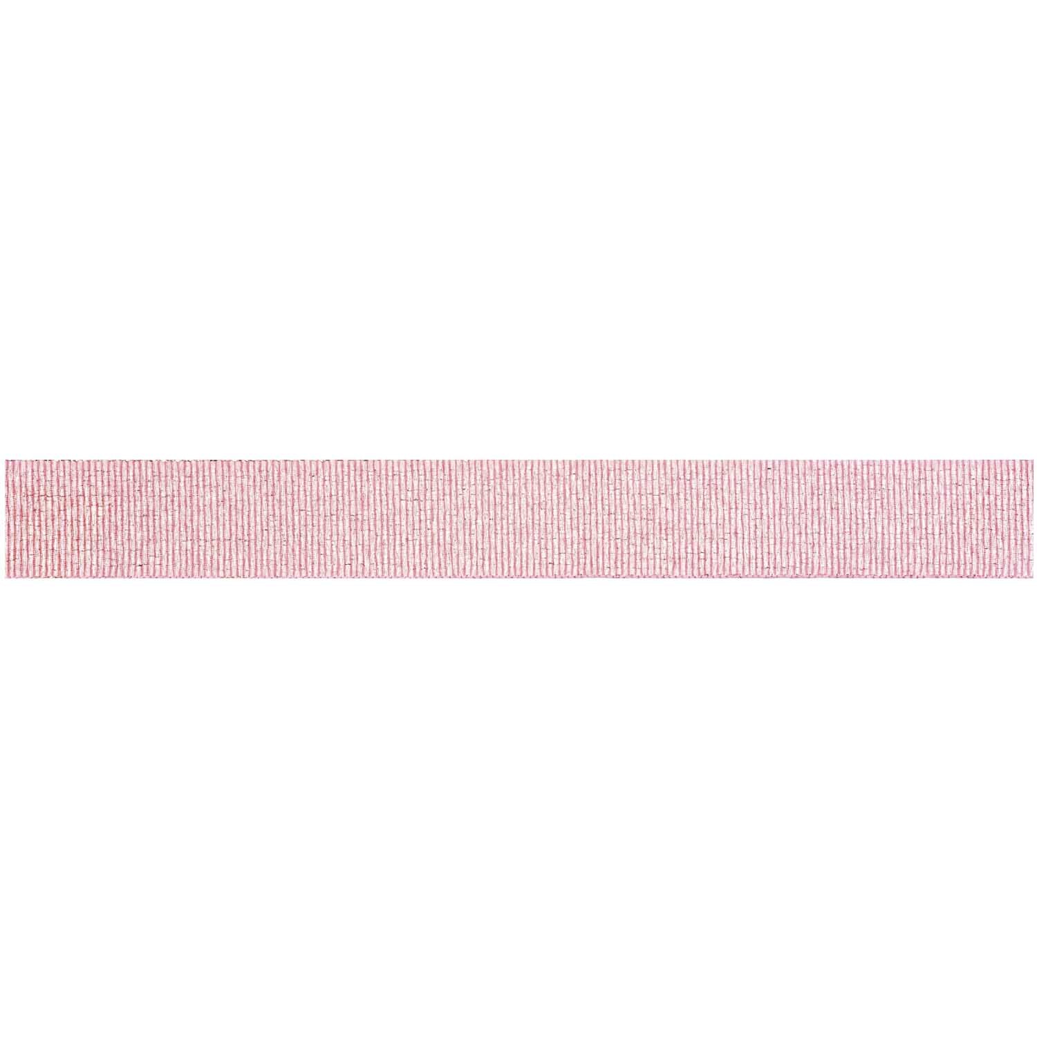 Paper Poetry Ripsband Lurex in Rosa, 16mm breit und 3m lang, von Rico Design, ideal für Dekorationen.