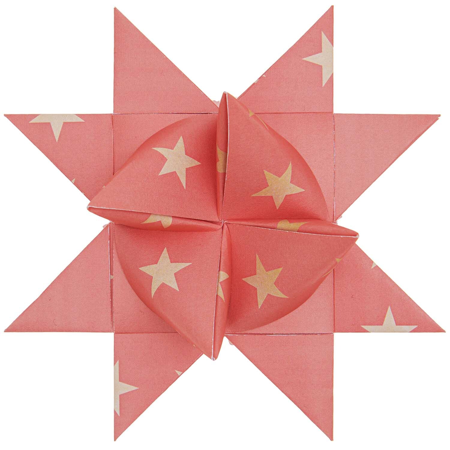 Paper Poetry Fröbelstreifen neon Sterne L 40 Stück von Rico Design Paper Poetry Fröbelstreifen neon Sterne L 40 Stück: Gefalteter Stern aus neonfarbenem Papier mit weißen Sternen, ideal für kreative Dekorationen.