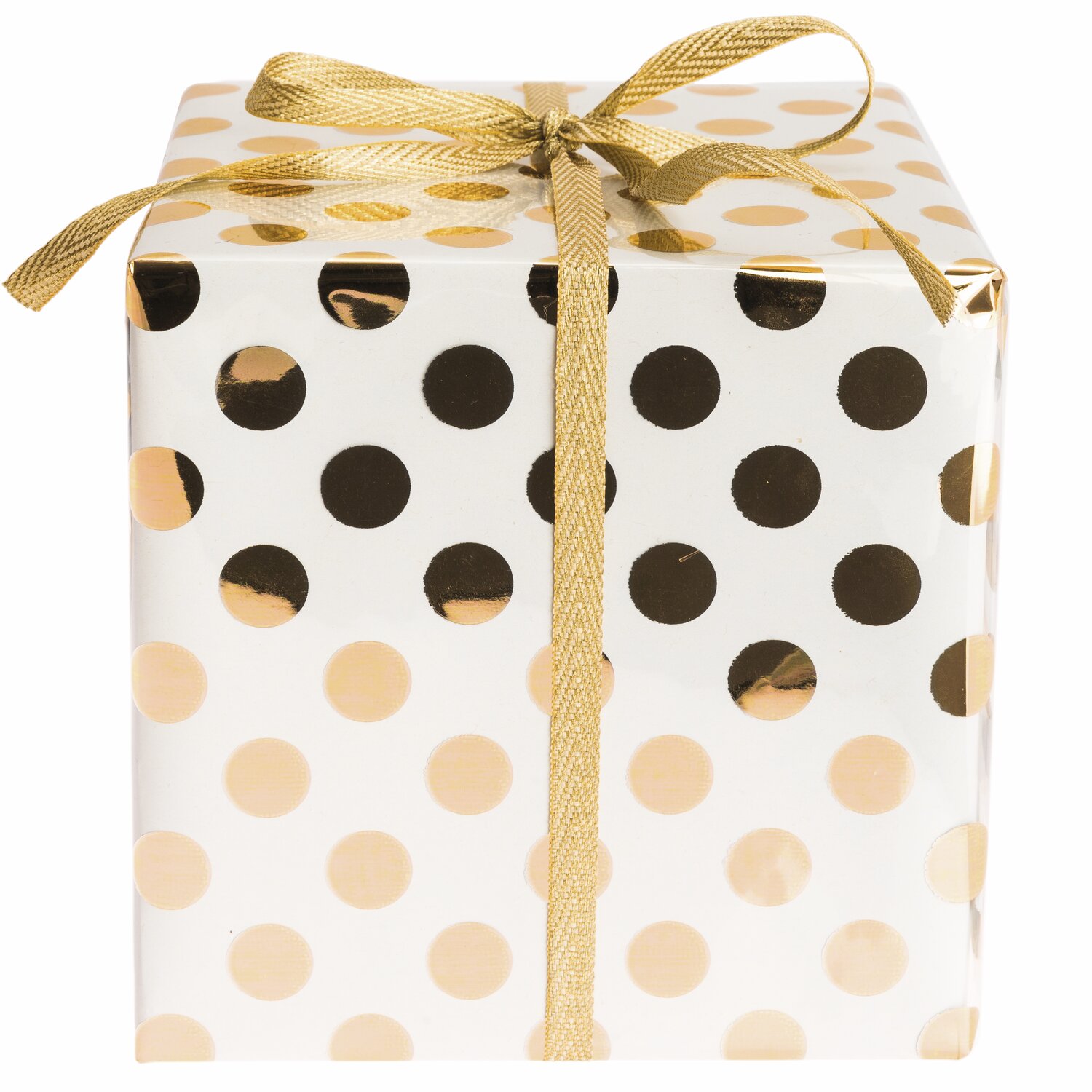 Paper Poetry Geschenkfolie Punkte gold von Rico Design Paper Poetry Geschenkfolie Punkte gold: Weißes Geschenkpapier mit goldenen Punkten und Schleife. Perfekt für festliche Anlässe.
