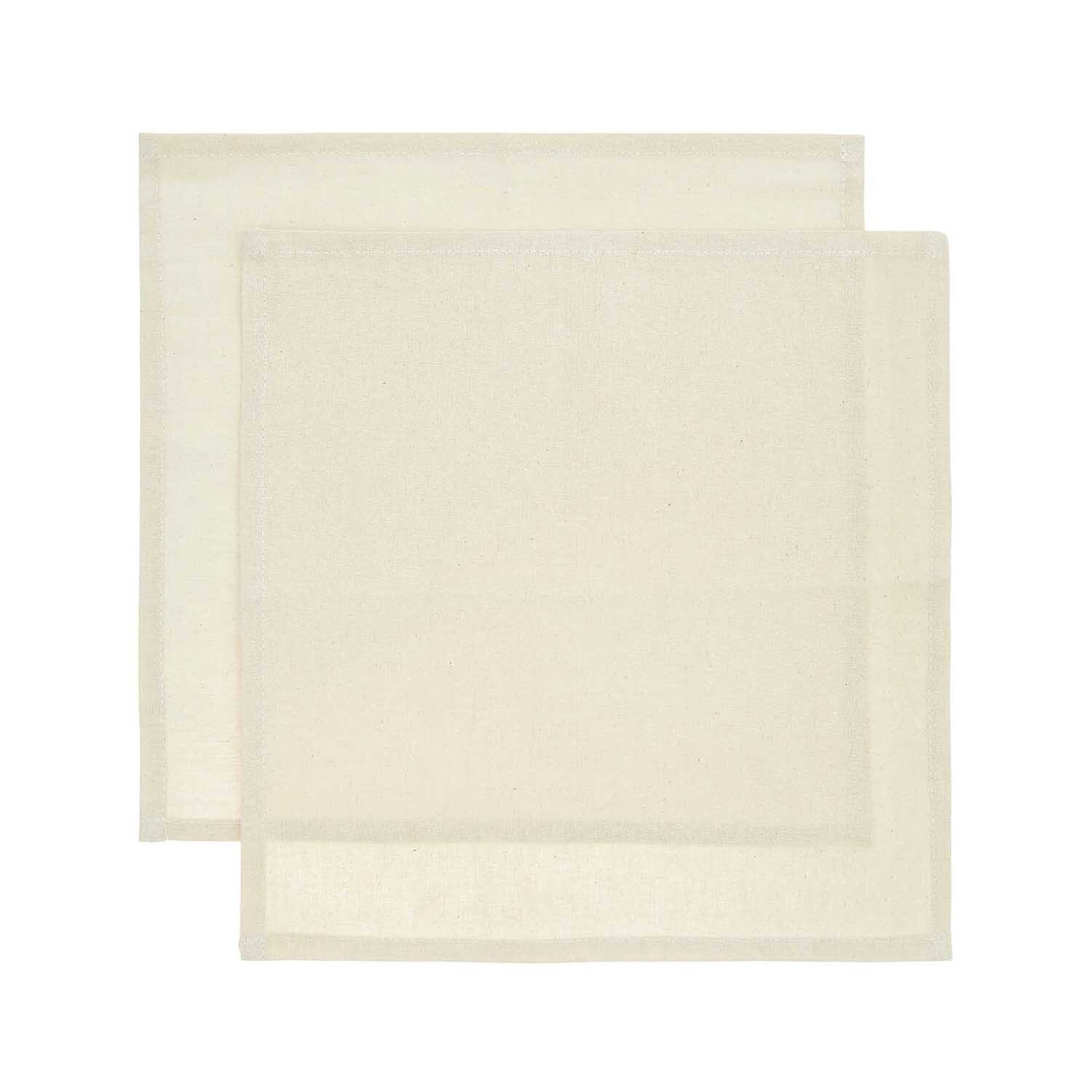 Stoffserviette 2 Stück natur Größe 30x30cm von Rico Design Stoffserviette 2 Stück natur von Rico Design: Zwei naturfarbene Stoffservietten in schlichtem Design, ideal für elegante Tischdekorationen.