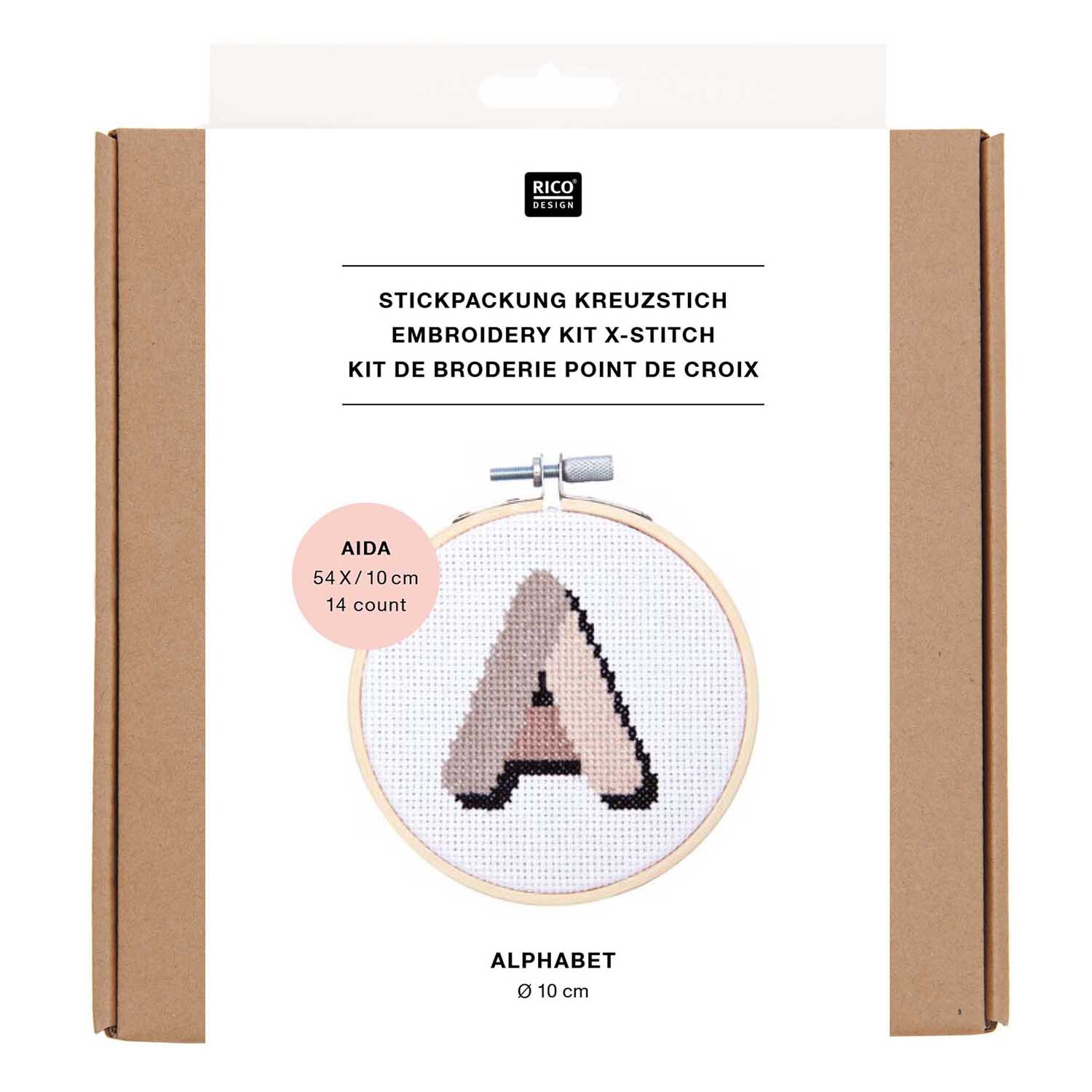 Kit de broderie Mini Kit Alphabet Image Ø 10cm from Rico Design
