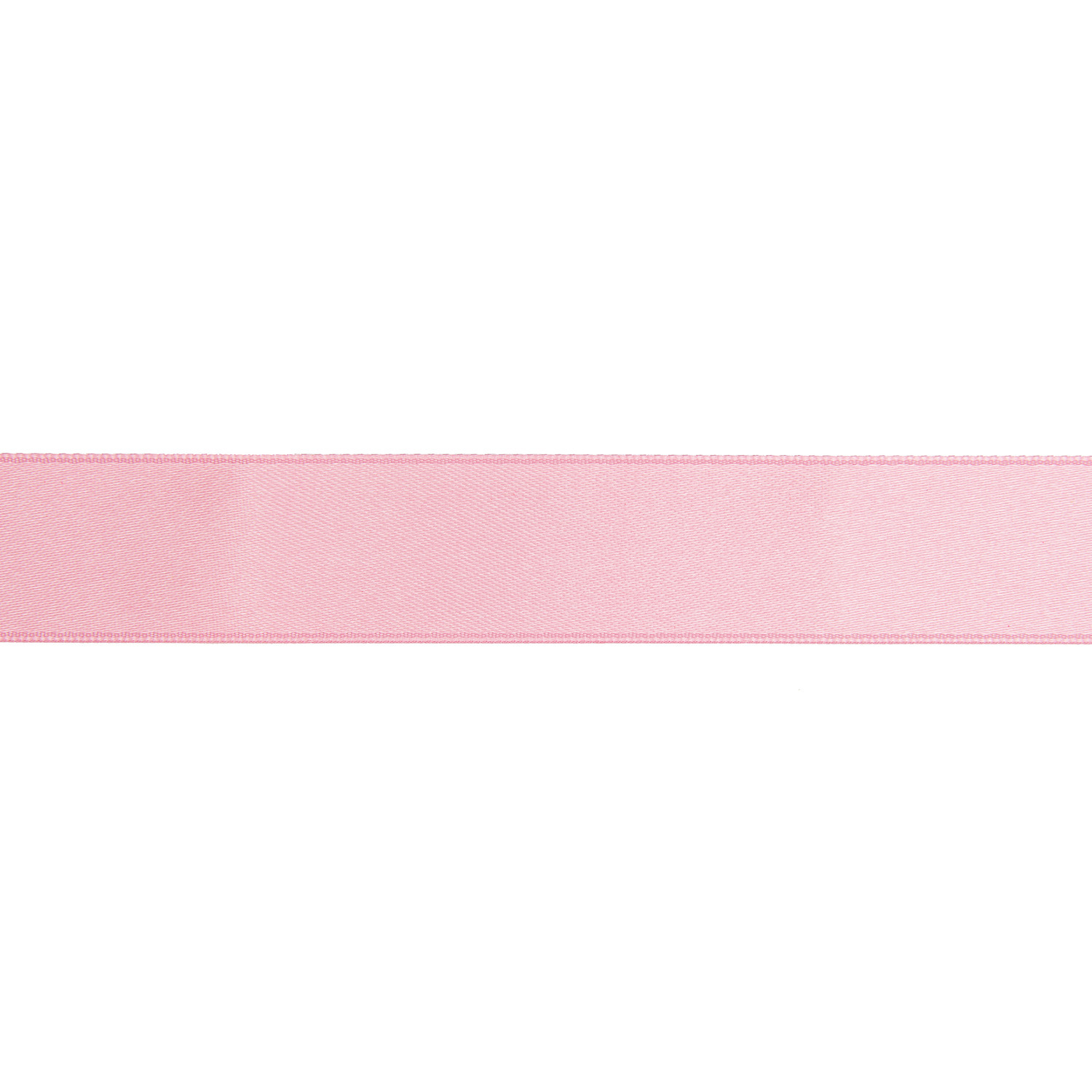 Satinband glänzend in zartem Rosa von Rico Design, 25mm breit und 3m lang, auf weißem Hintergrund.