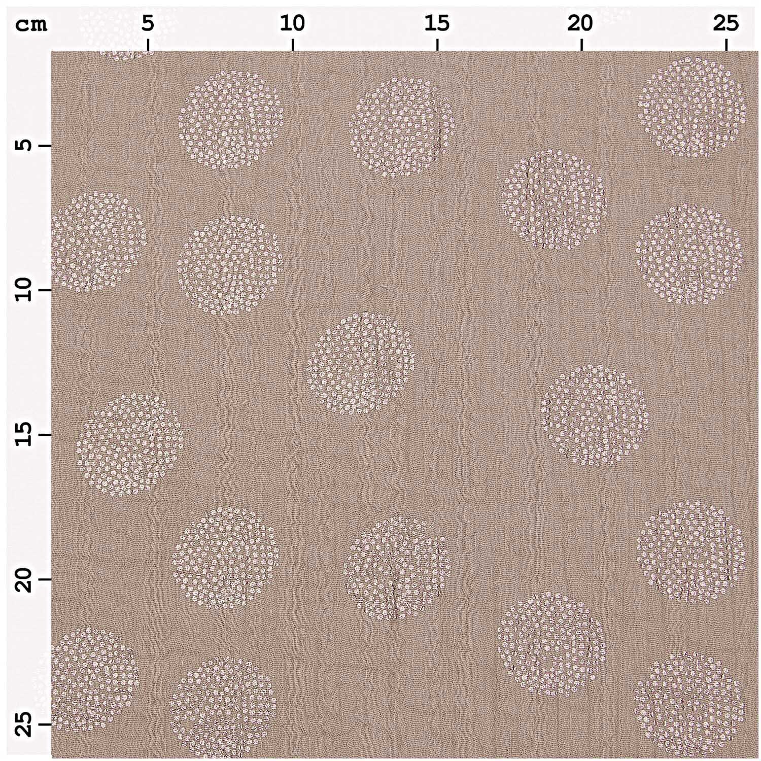 Rico Meterware Krinkelmusselin taupe Hot Foil von Rico Design