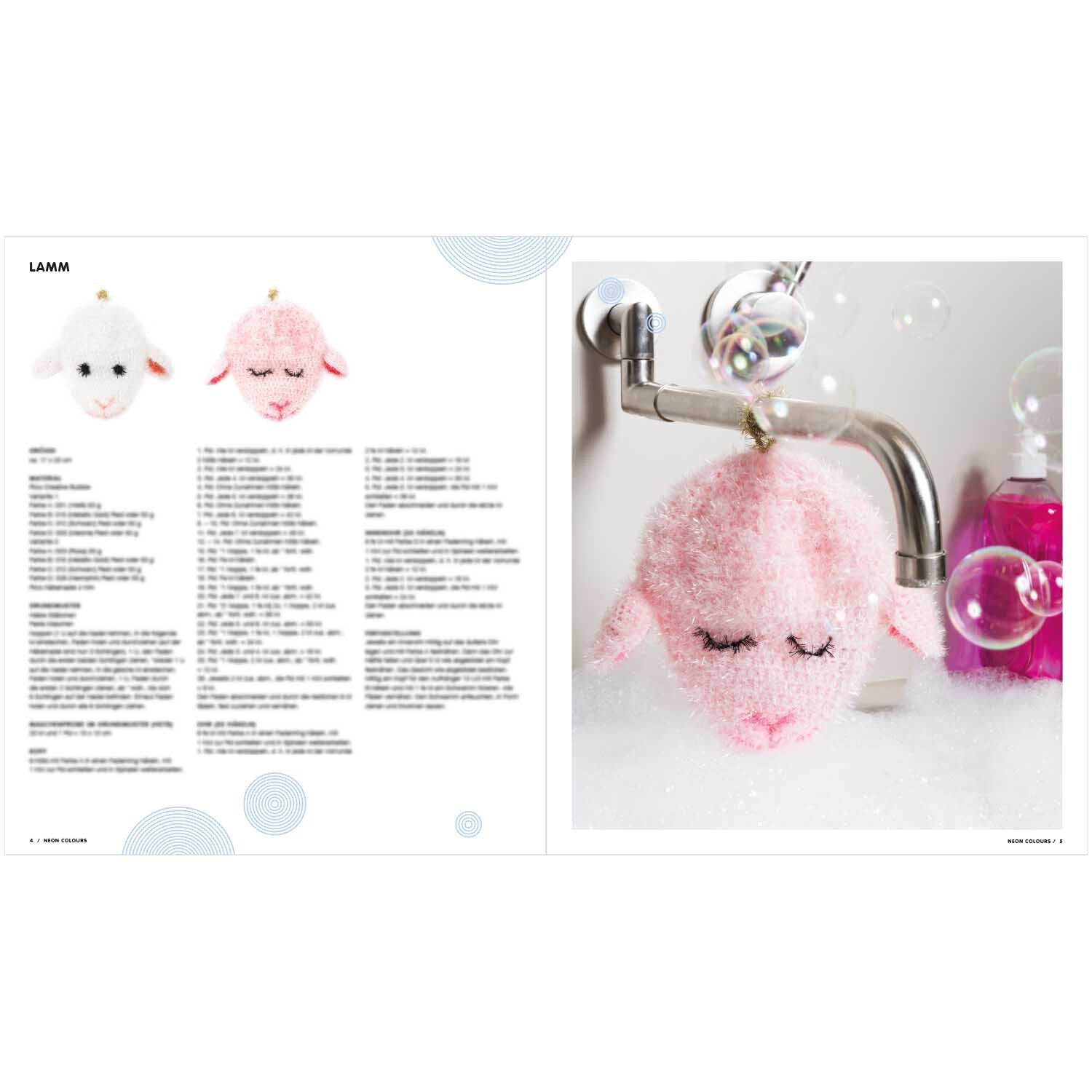 Creative Bubble - Neon Colours: Flauschiger rosa Schwamm in Form eines Schafes, ideal für kreative Badeerlebnisse.