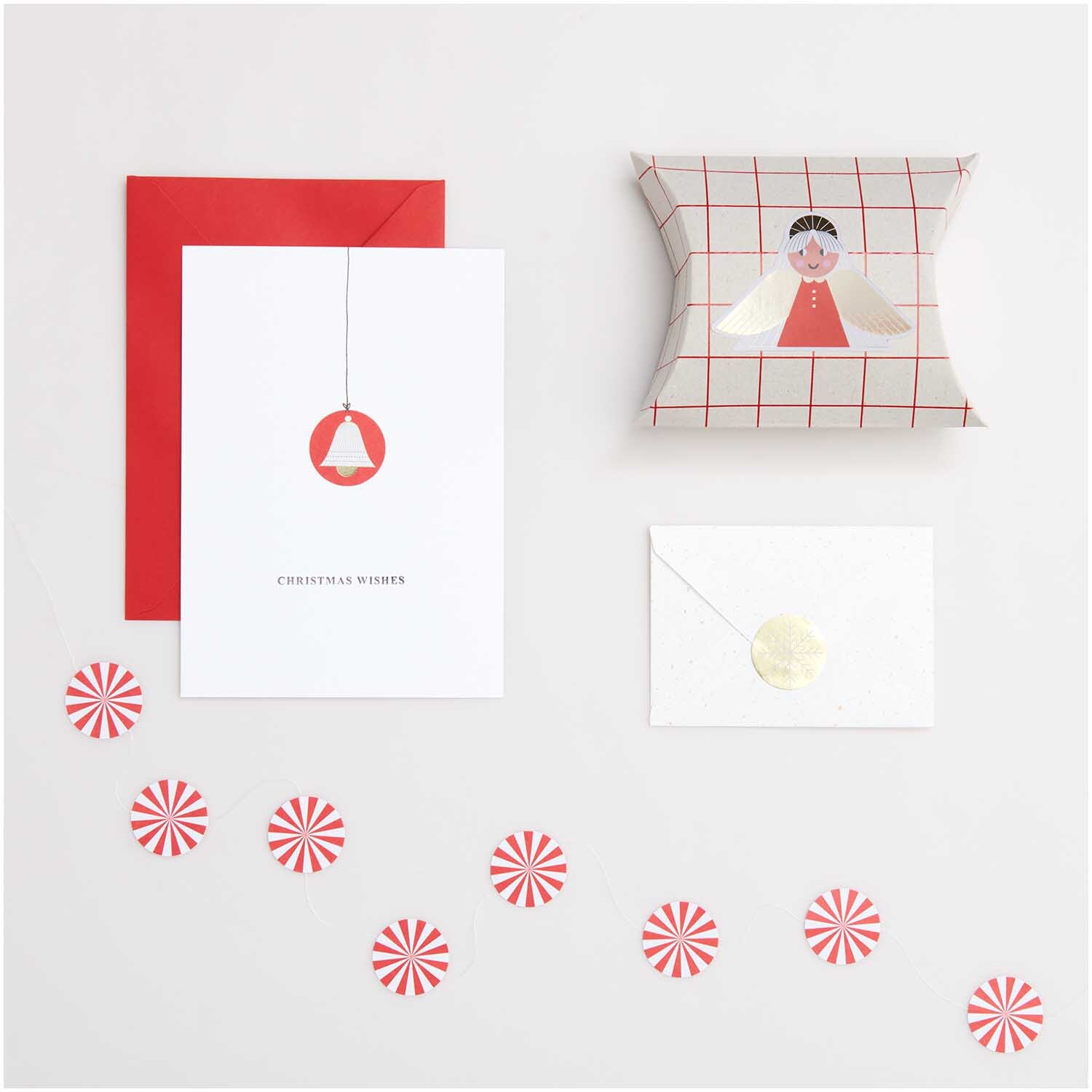 Paper Poetry Sticker Christmas rot-weiß 4 Blatt von Rico Design