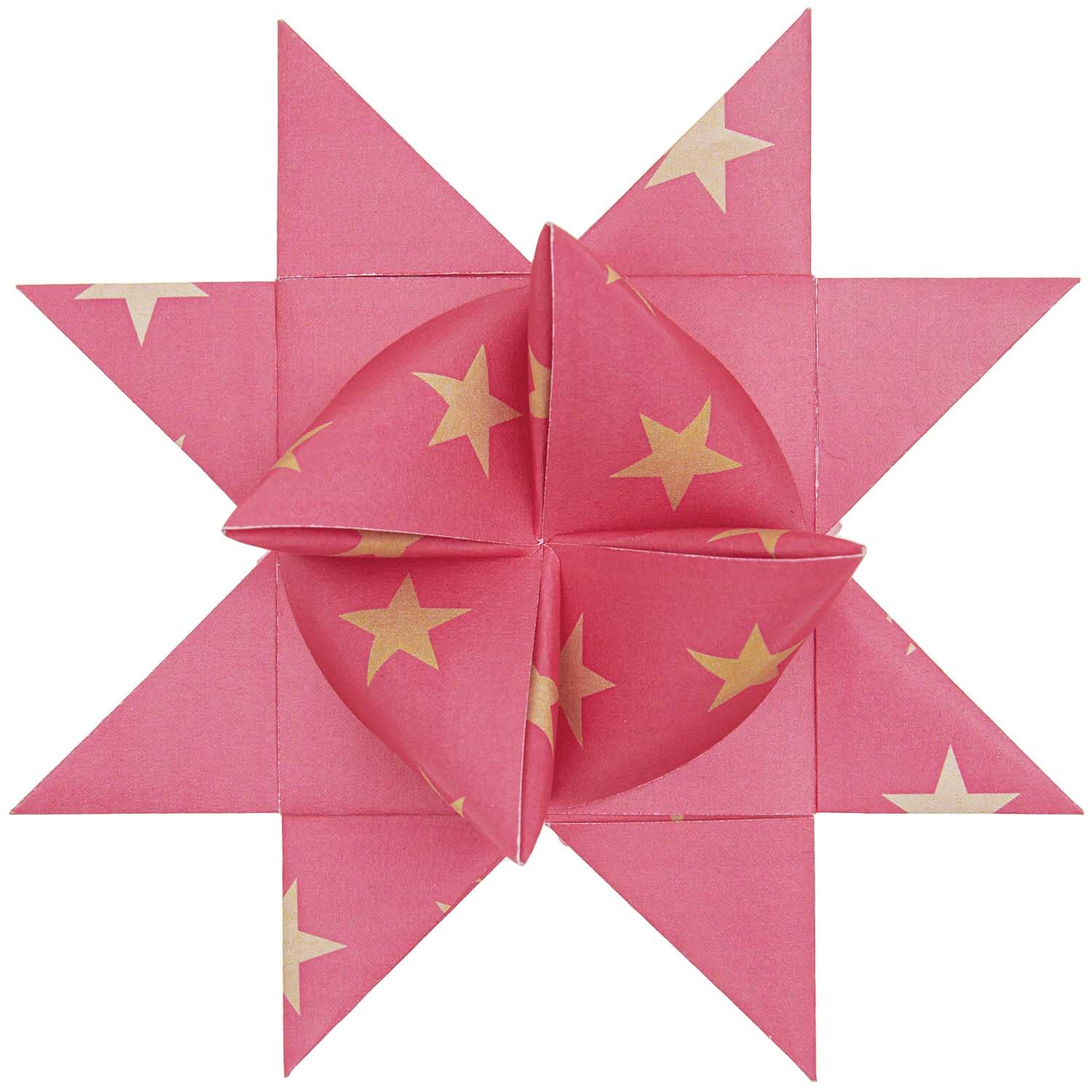 Paper Poetry Fröbelstreifen neon Sterne L 40 Stück von Rico Design Paper Poetry Fröbelstreifen neon Sterne L 40 Stück: Origami-Stern aus neonfarbenem Papier mit gelben Sternen, von Rico Design.