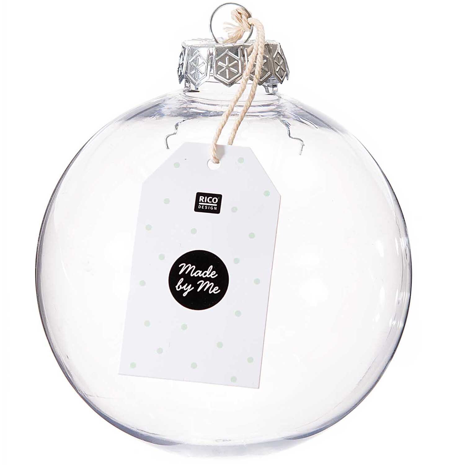 Weihnachtskugel aus Kunststoff 10cm von Rico Design