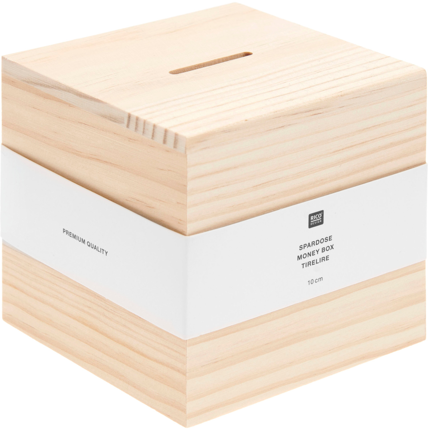 Spardose Würfel 10x10x10cm von Rico Design