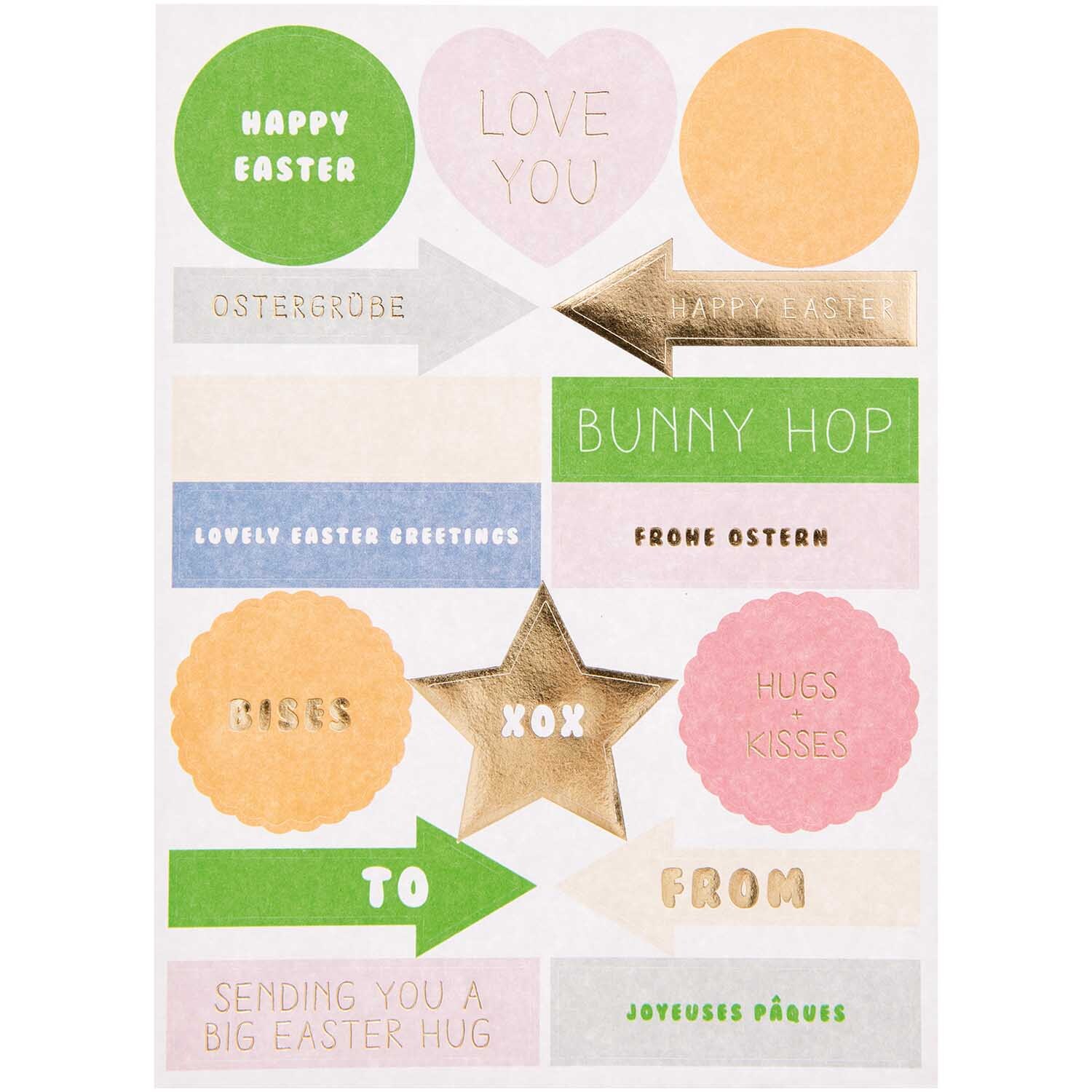 Paper Poetry Grußkartenset Bunny Hop mint von Rico Design Paper Poetry Grußkartenset Bunny Hop mint mit Ostergrüßen und bunten Designs in Pastellfarben. Ideal für fröhliche Osterbotschaften.