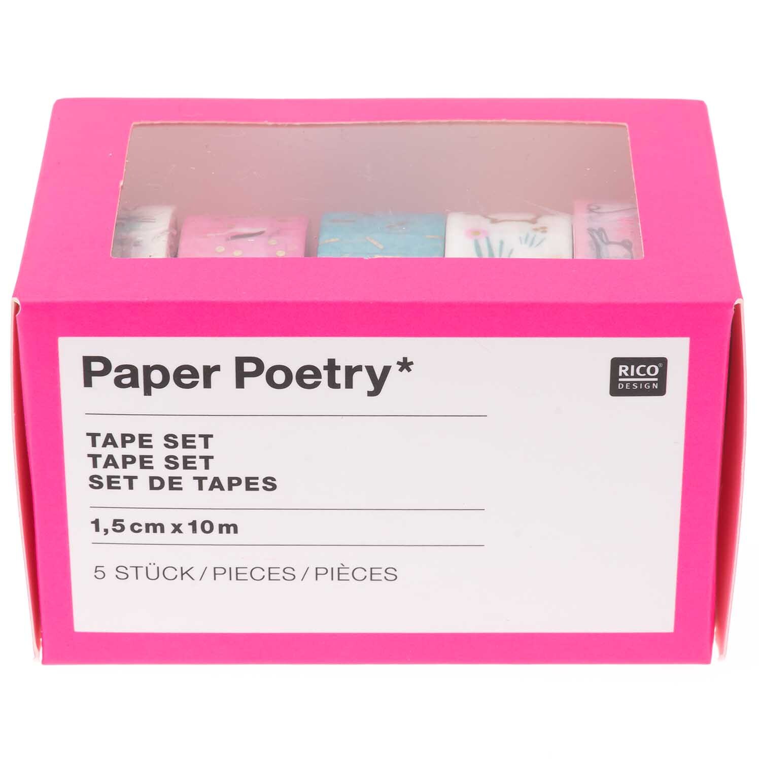 Paper Poetry Tape Set Rabbits 5 pieces 5-teilig from Rico Design