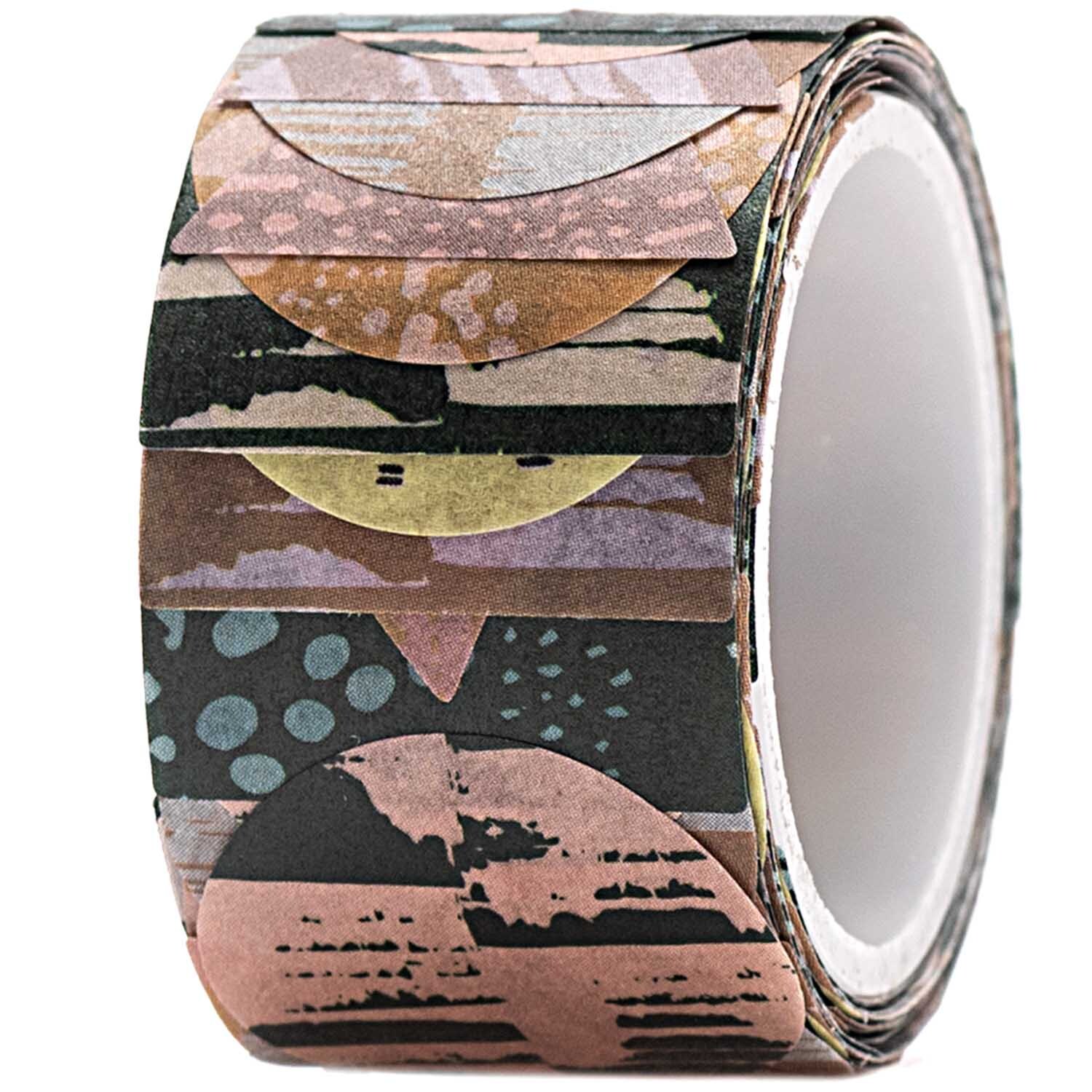 Washi Sticker Struktur 200 Stück von Rico Design: Rolle mit bunten, gemusterten Stickern in verschiedenen Formen und Farben.