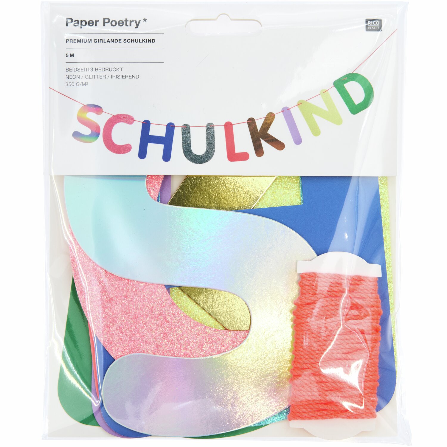 Paper Poetry Girlande Schulkind 5m von Rico Design