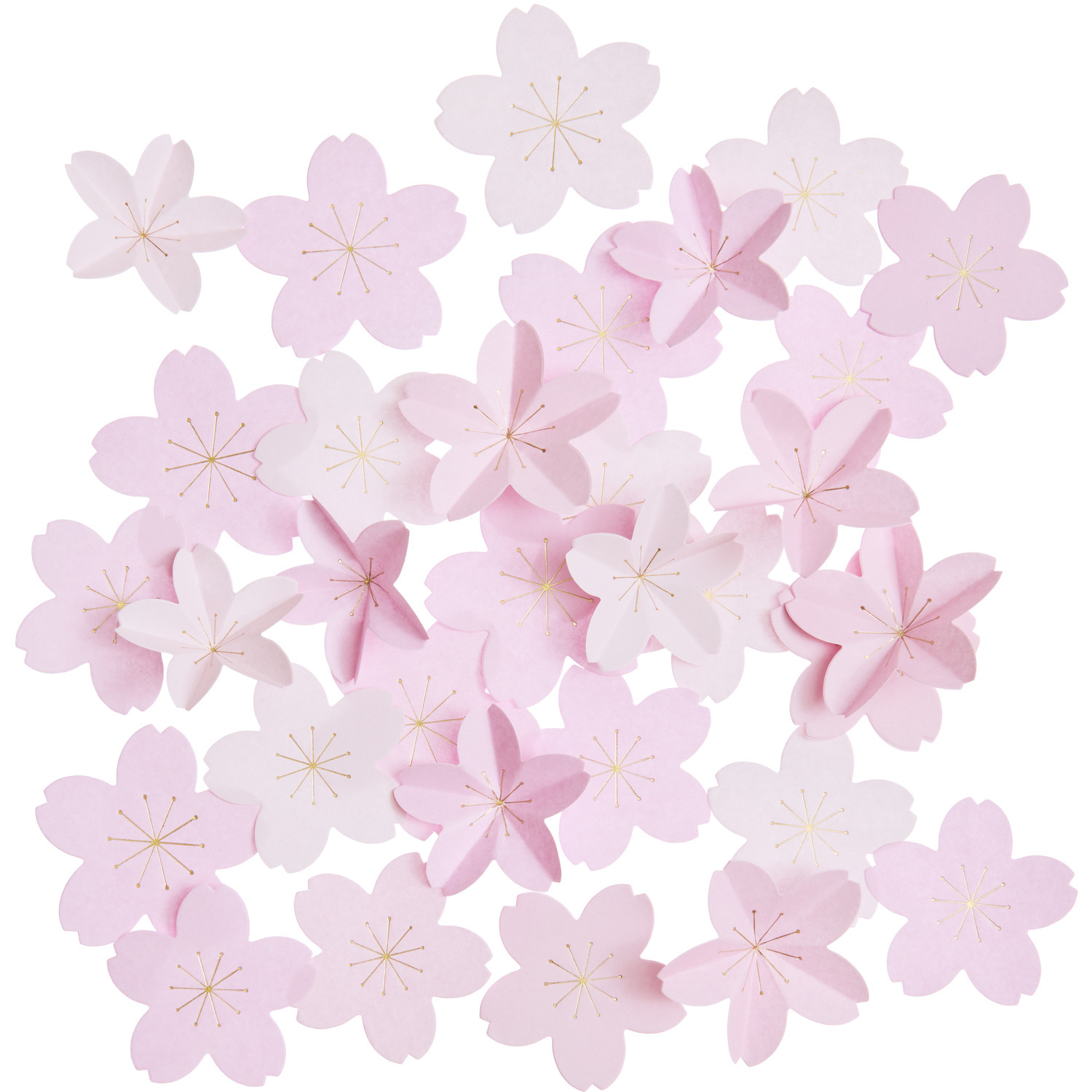 Paper Poetry Mini-Papierblüten Luxury Sakura in zarten Pastelltönen, 90 Stück von Rico Design, ideal für kreative Projekte.