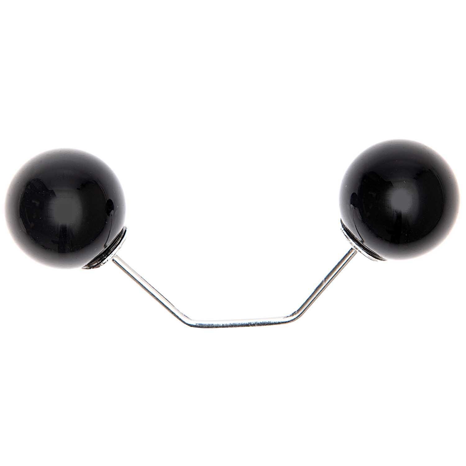 Zwei-Perlen-Pin 65mm 1 Stück Farbe Schwarz von Rico Design Zwei-Perlen-Pin 65mm von Rico Design in elegantem Schwarz, zeigt zwei glänzende Perlen an einem Stift.