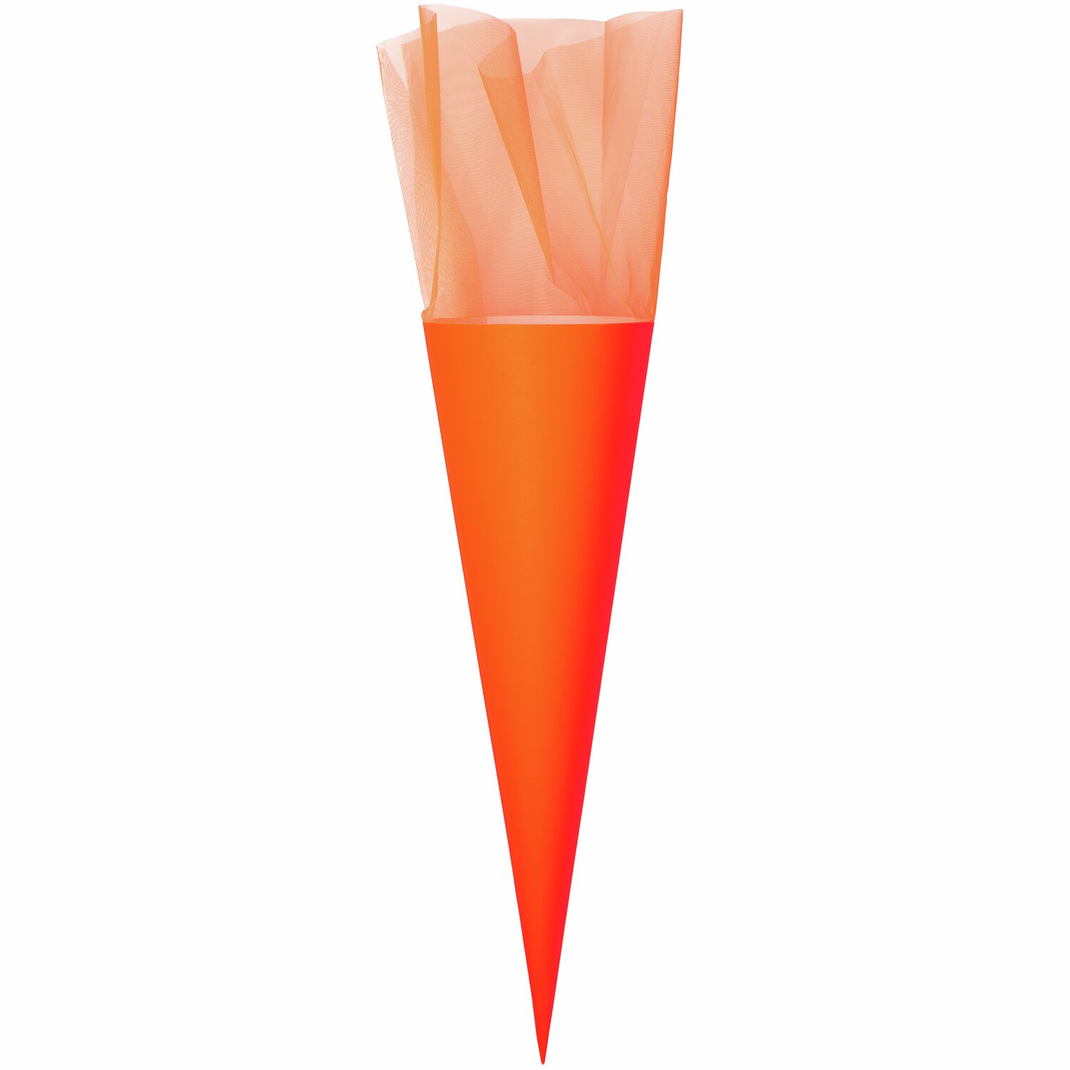 Schultüte Rohling mit Tüllverschluss Neon 70cm Farbe Neon Rot von Rico Design Schultüte Rohling mit Tüllverschluss Neon, 70cm, in leuchtendem Rot von Rico Design, ideal für den Schulanfang.