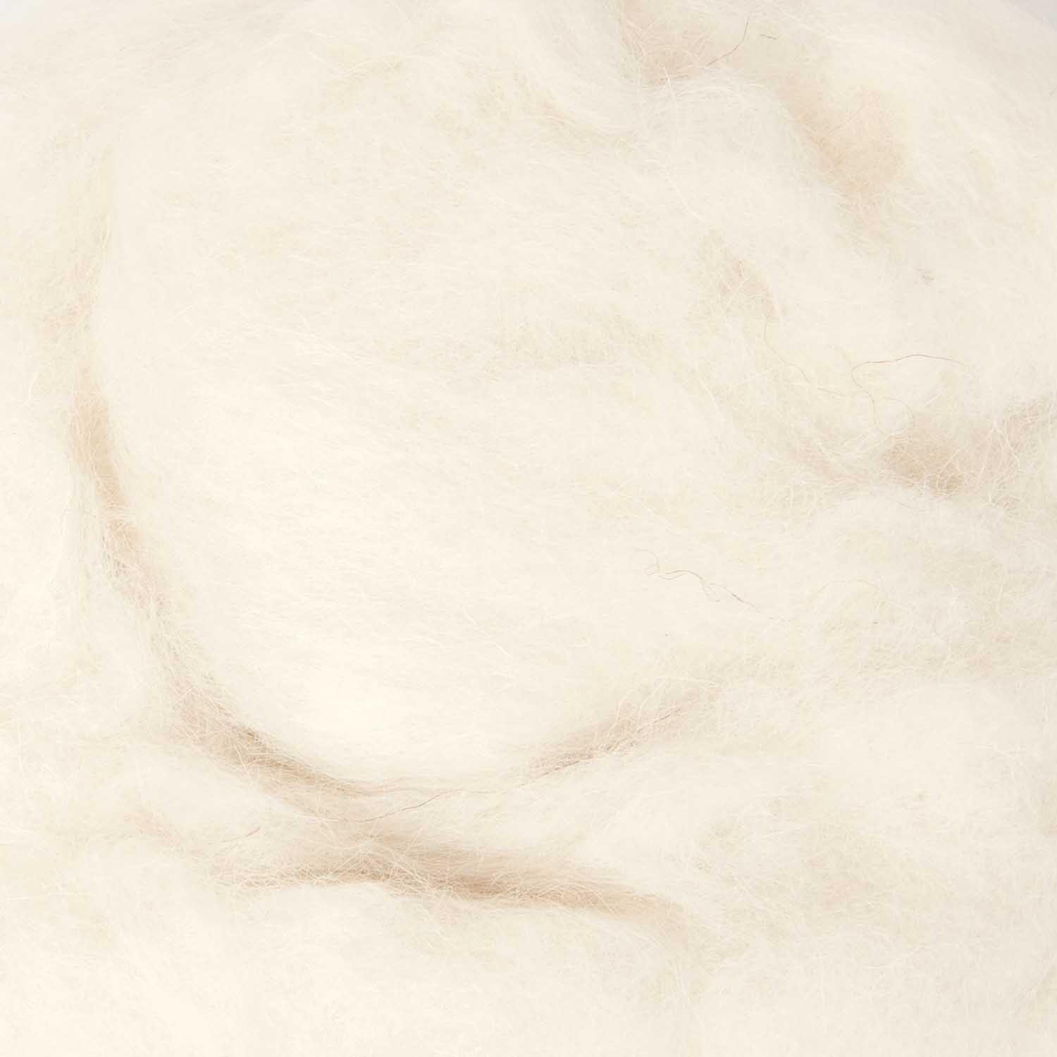 Schafwolle 50g von Rico Design in Weiß, weiche Textur, ideal für Handarbeiten und Bastelprojekte.