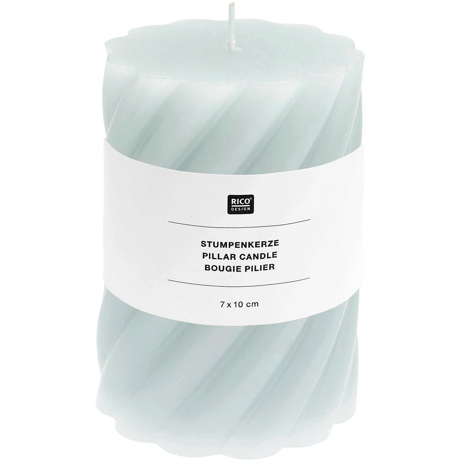 Stumpenkerze Spirale 7x10cm Farbe Mint von Rico Design Stumpenkerze Spirale 7x10cm Farbe Mint von Rico Design