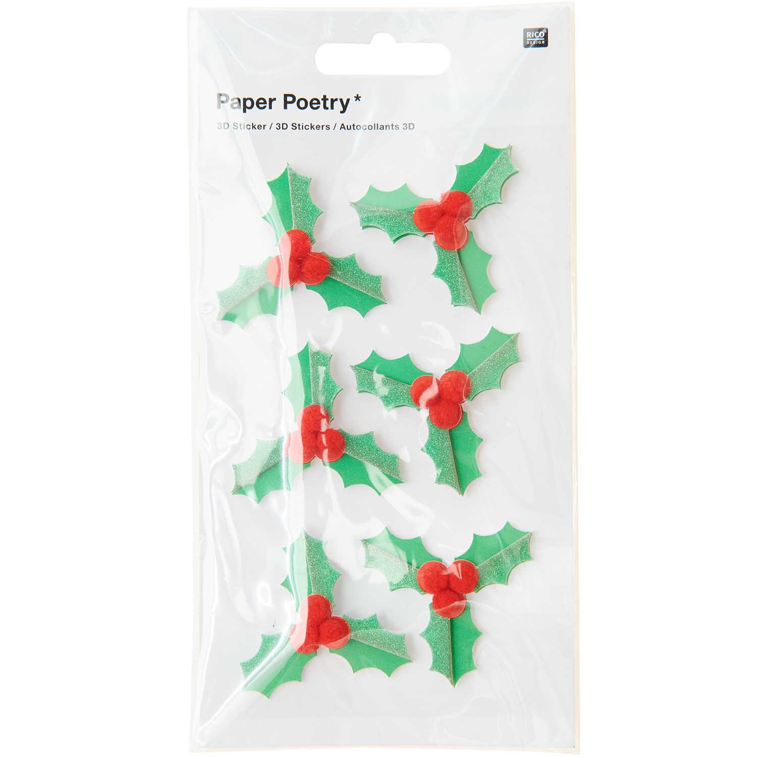Paper Poetry 3D Sticker Ilex von Rico Design