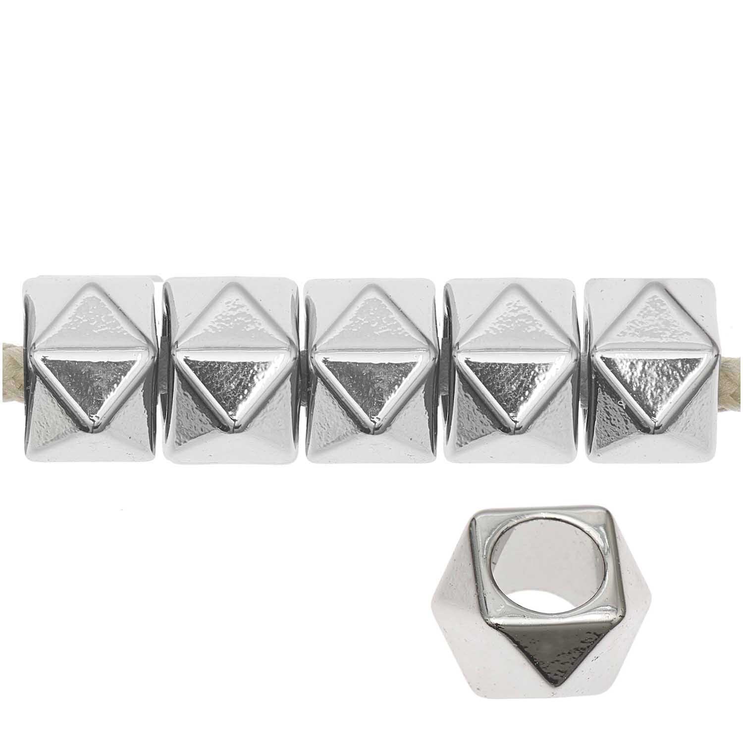 itoshii - Ponii Beads Polygone 11x7mm 10 Stück Farbe Silber von Rico Design itoshii - Ponii Beads Polygone in Silber, 11x7mm, 10 Stück. Fünf silberne, polygonale Perlen aufgereiht. Ideal für Schmuckdesign.