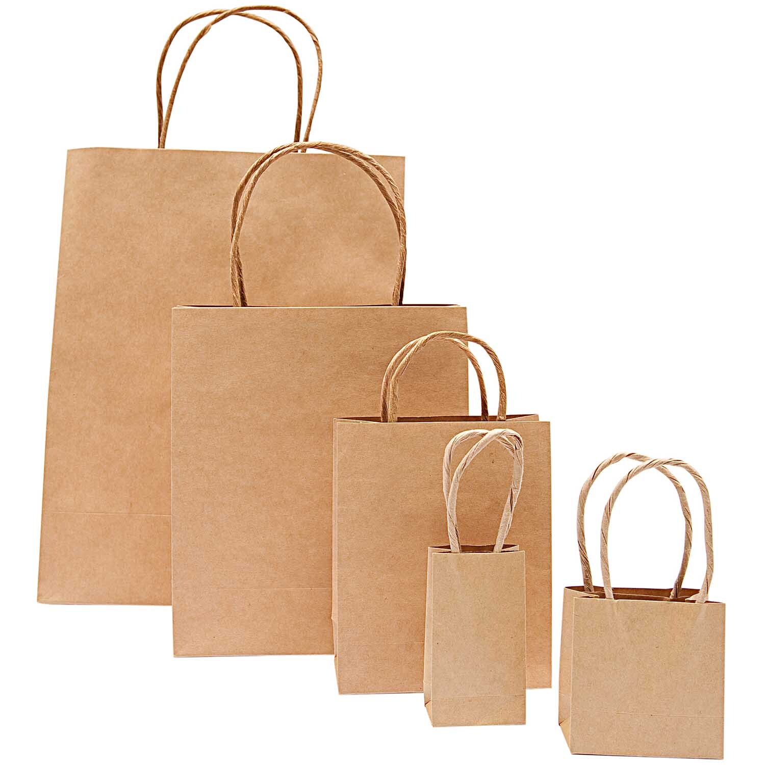 Papiertüte natur von Rico Design in verschiedenen Größen, ideal für umweltfreundliches Verpacken.