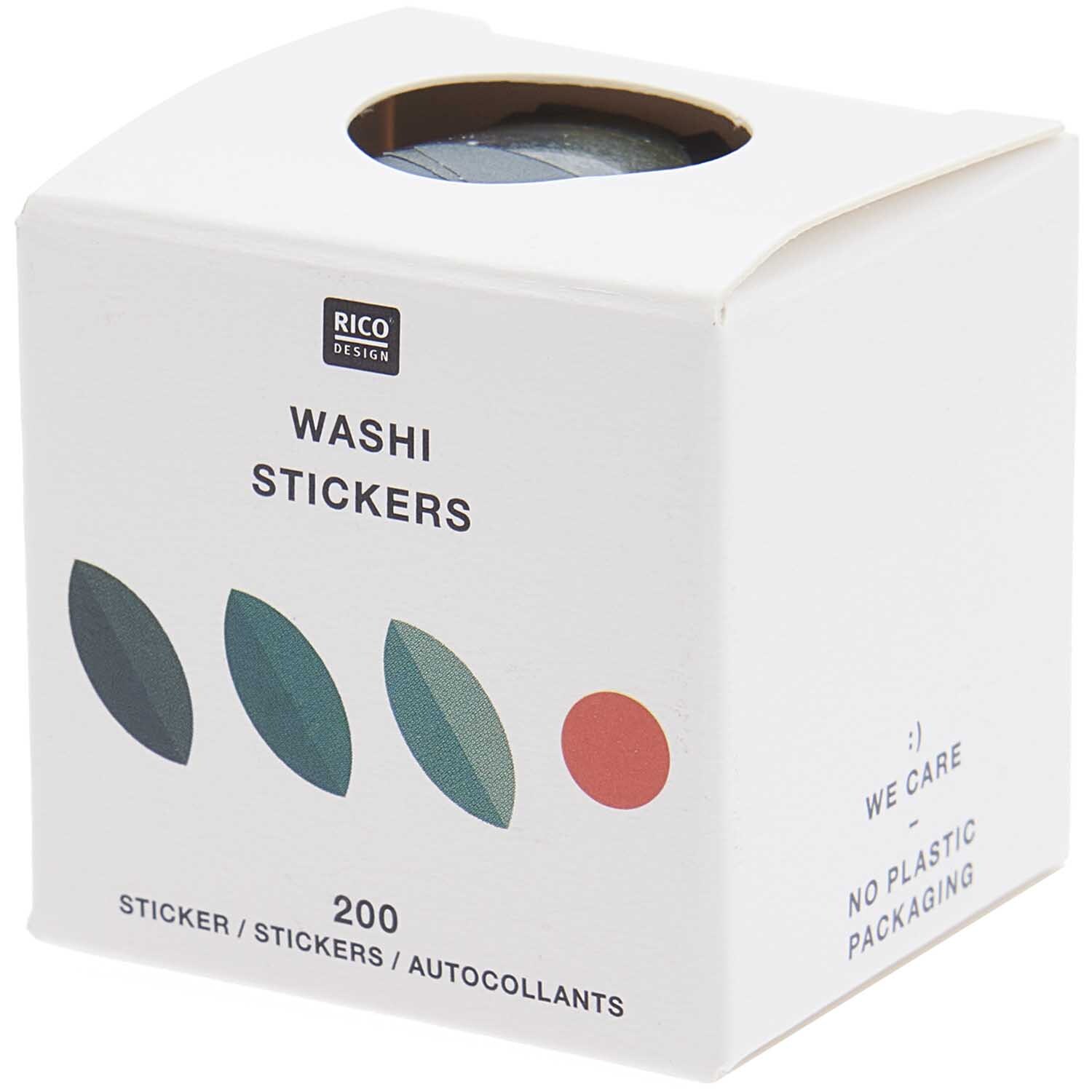 Paper Poetry Washi Sticker Blätter 200 Stück von Rico Design