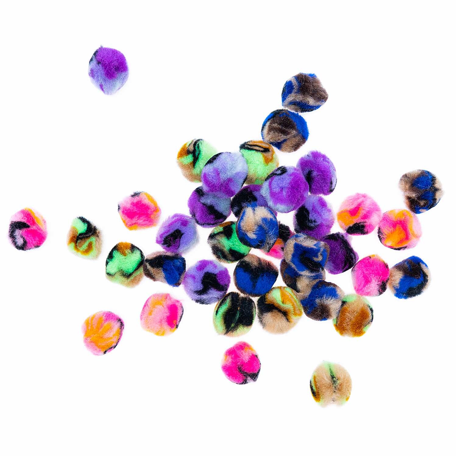 Pompons Acid Leo 25mm 40 Stück Farbe Neon-Schwarz von Rico Design Pompons Acid Leo 25mm 40 Stück von Rico Design in Neon-Schwarz. Bunte Pompons in verschiedenen Farben auf weißem Hintergrund. Ideal für kreative Bastelprojekte.