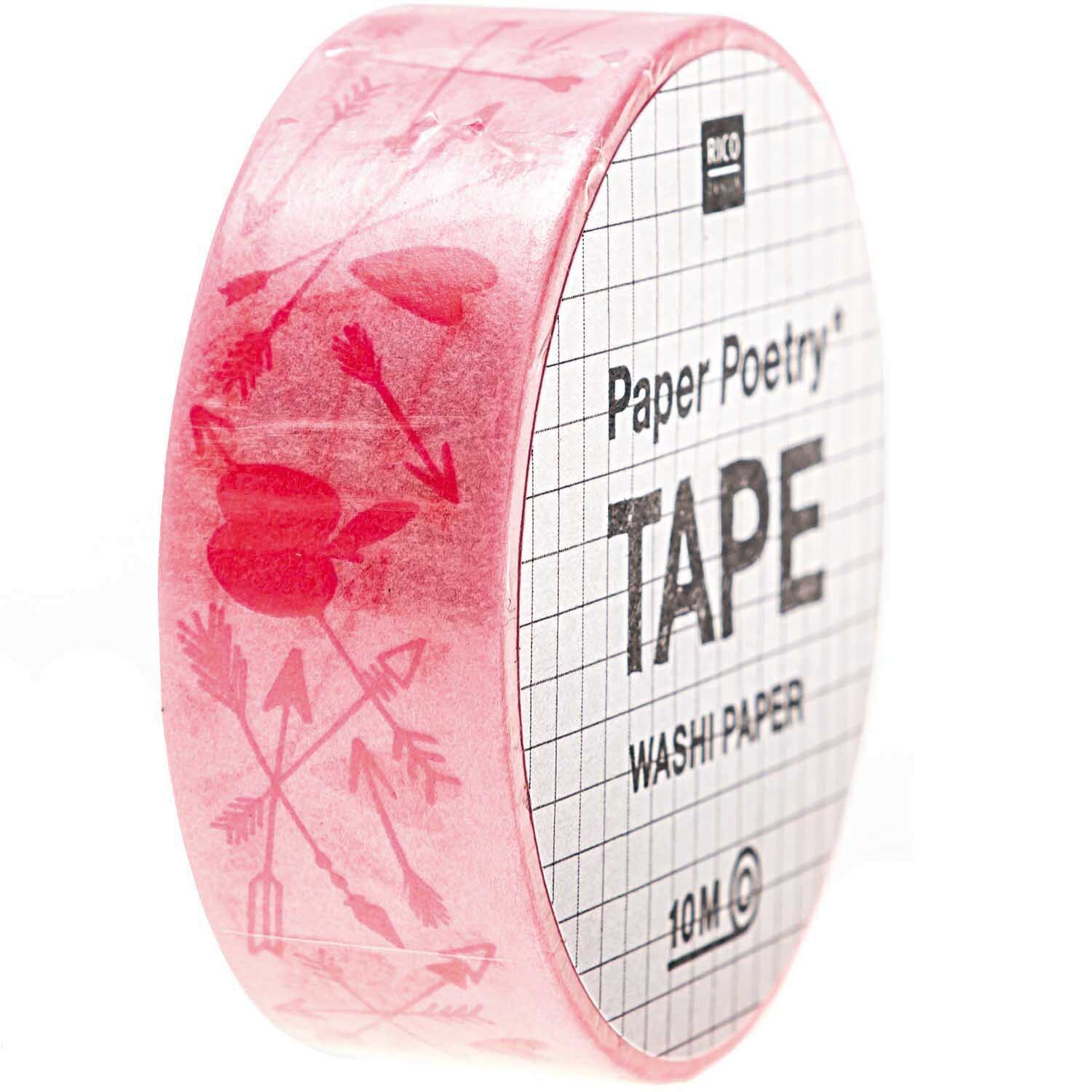 Paper Poetry Tape It must be love Pfeile 1,5cm 10m von Rico Design
