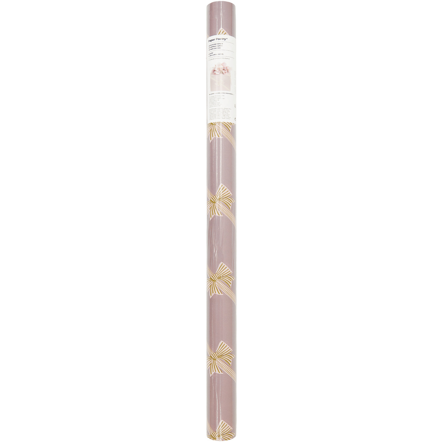 Geschenkpapier Schleifen/Streifen Rosa  200x70cm 80g/m² von Rico Design