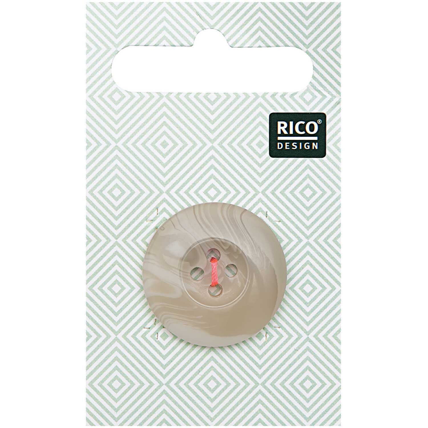 Button beige 2.5cm textured