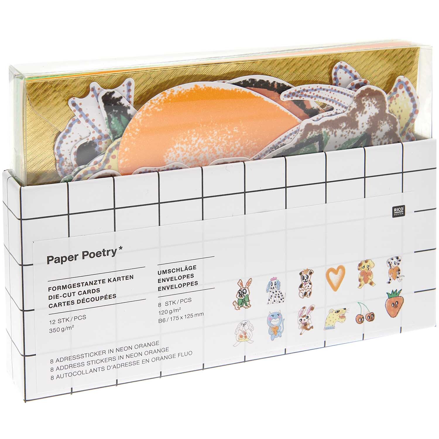Paper Poetry Kartenset Airbrush 28-teilig von Rico Design