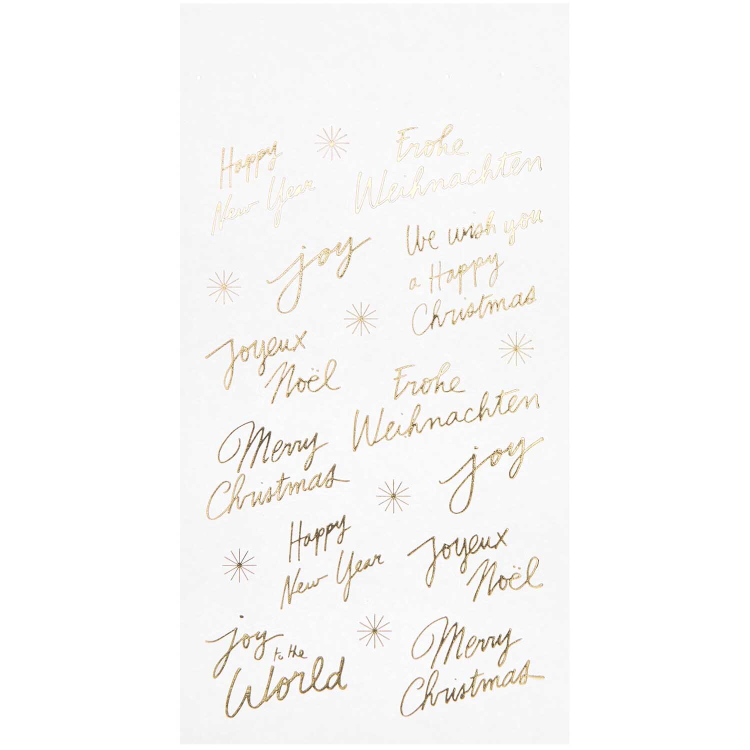 Paper Poetry Sticker Christmas Rocks! 4 Blatt von Rico Design Paper Poetry Sticker Christmas Rocks! 4 Blatt mit goldenen Weihnachtsgrüßen von Rico Design.