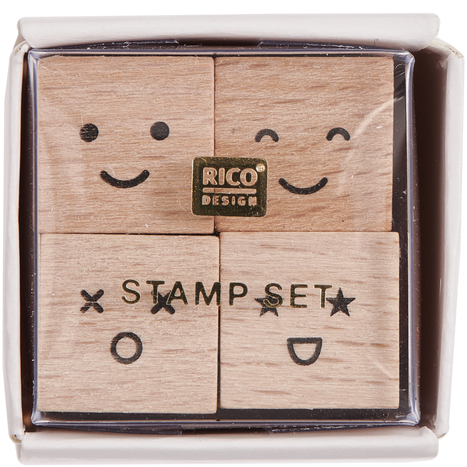 Mini-Stempelset Smile 4 Stück von Rico Design
