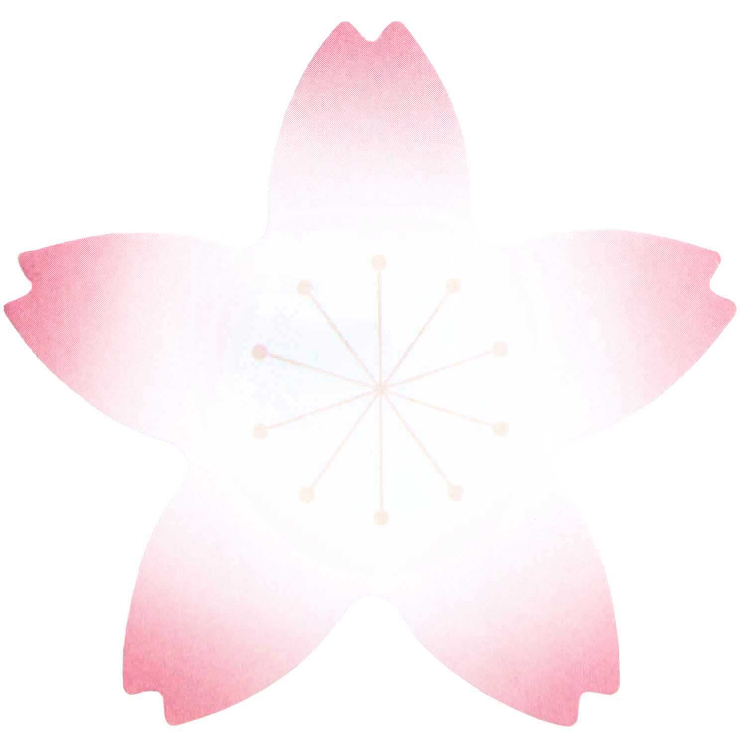 Paper Poetry Haftnotizen in Kirschblütenform, pink-weiß, 50 Blatt. Ideal für Notizen und Dekoration.