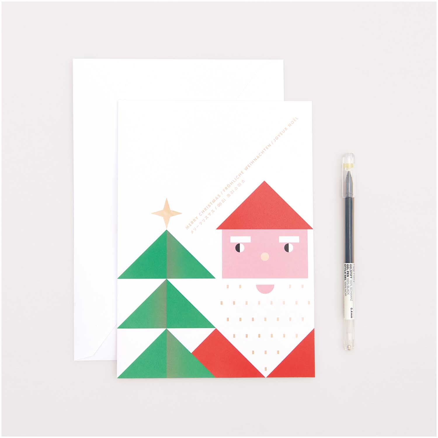 Paper Poetry Kartenset Weihnachtsmann A5 weiß 16-teilig von Rico Design Paper Poetry Kartenset mit Weihnachtsmann-Motiv und Tannenbaum, 16-teilig, von Rico Design.