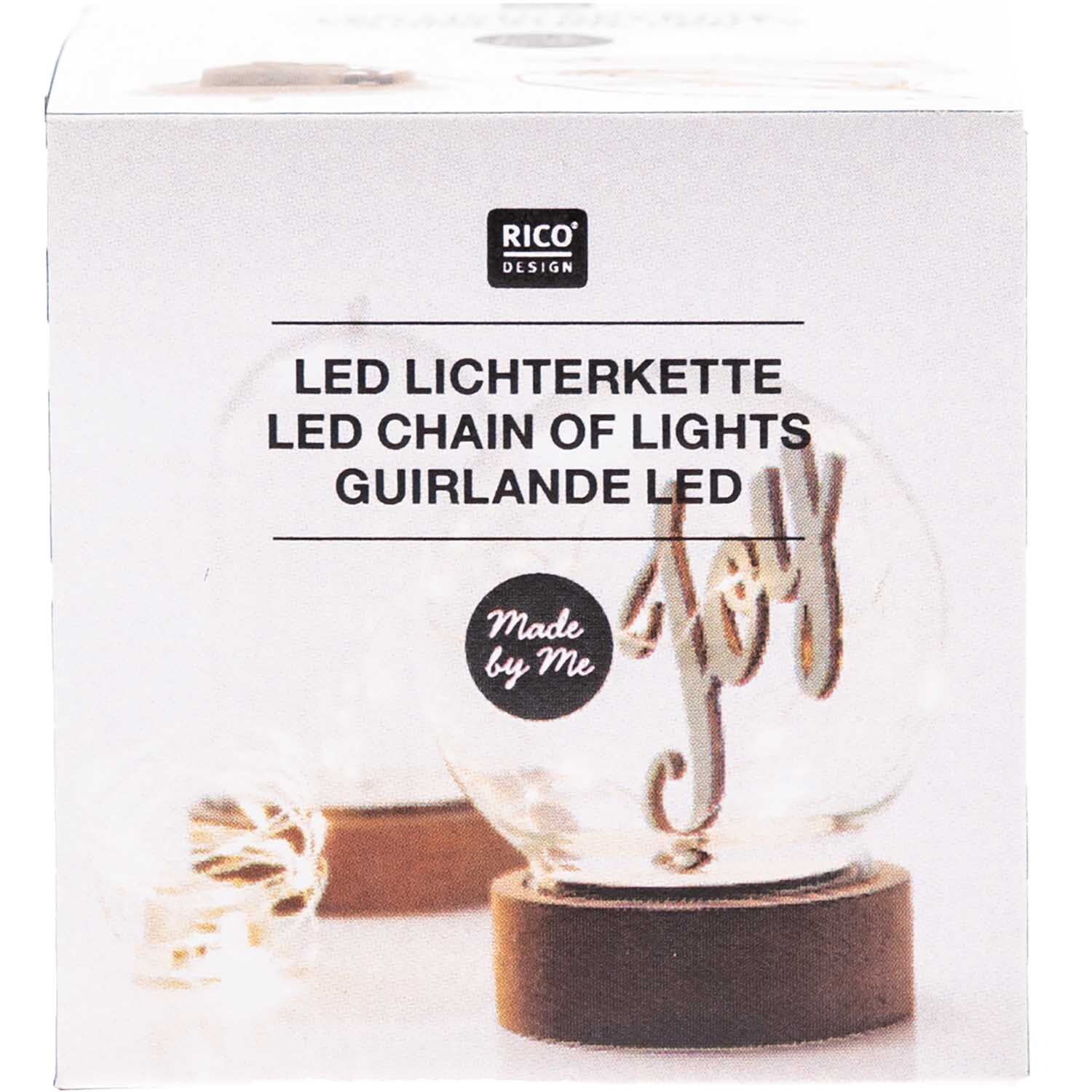 LED-Lichterkette für Dekohaube silber 1,50m 15 Lichter von Rico Design