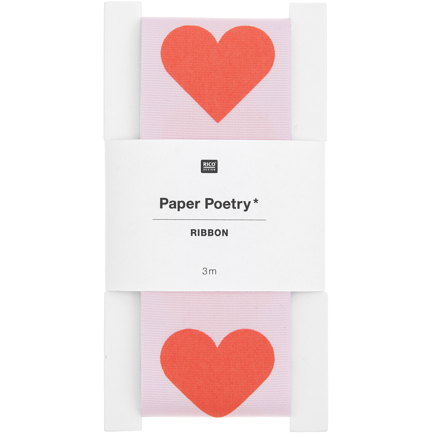Paper Poetry Taftband Herzen 38mm 3m von Rico Design