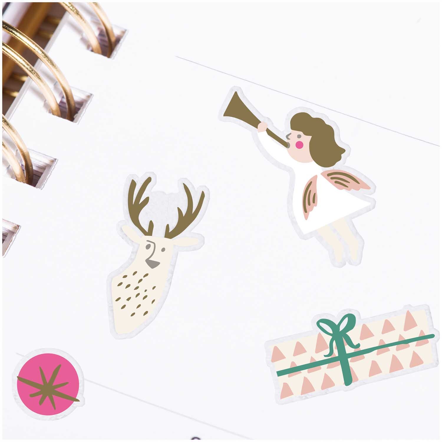 Paper Poetry Gelsticker Jolly Christmas pastell von Rico Design